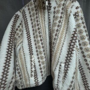 Universal Thread Cream and Brown Sherpa Jacket